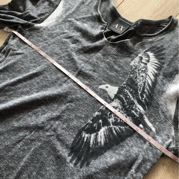 Armani Exchange Eagle Vintage Style Light Sweater in Grey Size S - Picture 7 of 9